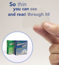 Miracle grip denture adhesive