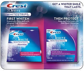 Crest 3D White Advanced Vivid Whitestrips and 3D Whitestrips