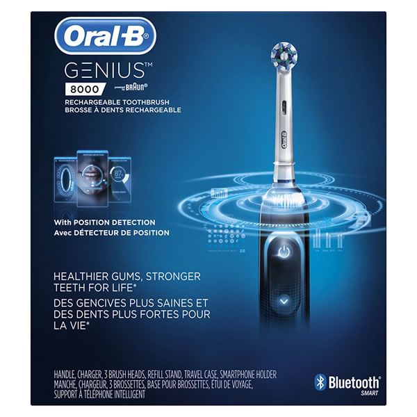 Oral-B GENIUS 8000 Black Power Toothbrush with Bluetooth
