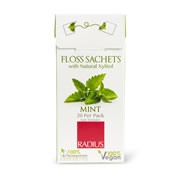 Radius Vegan Xylitol Floss Sachets (20 per pack mint)