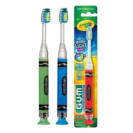 GUM Crayola Timer Light Toothbrush 202
