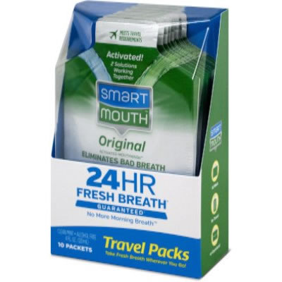 SmartMouth 12 Hour On-the-Go Mouthwash Packets, Fresh Mint
