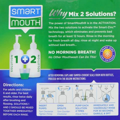 SmartMouth Mouthwash Mint back